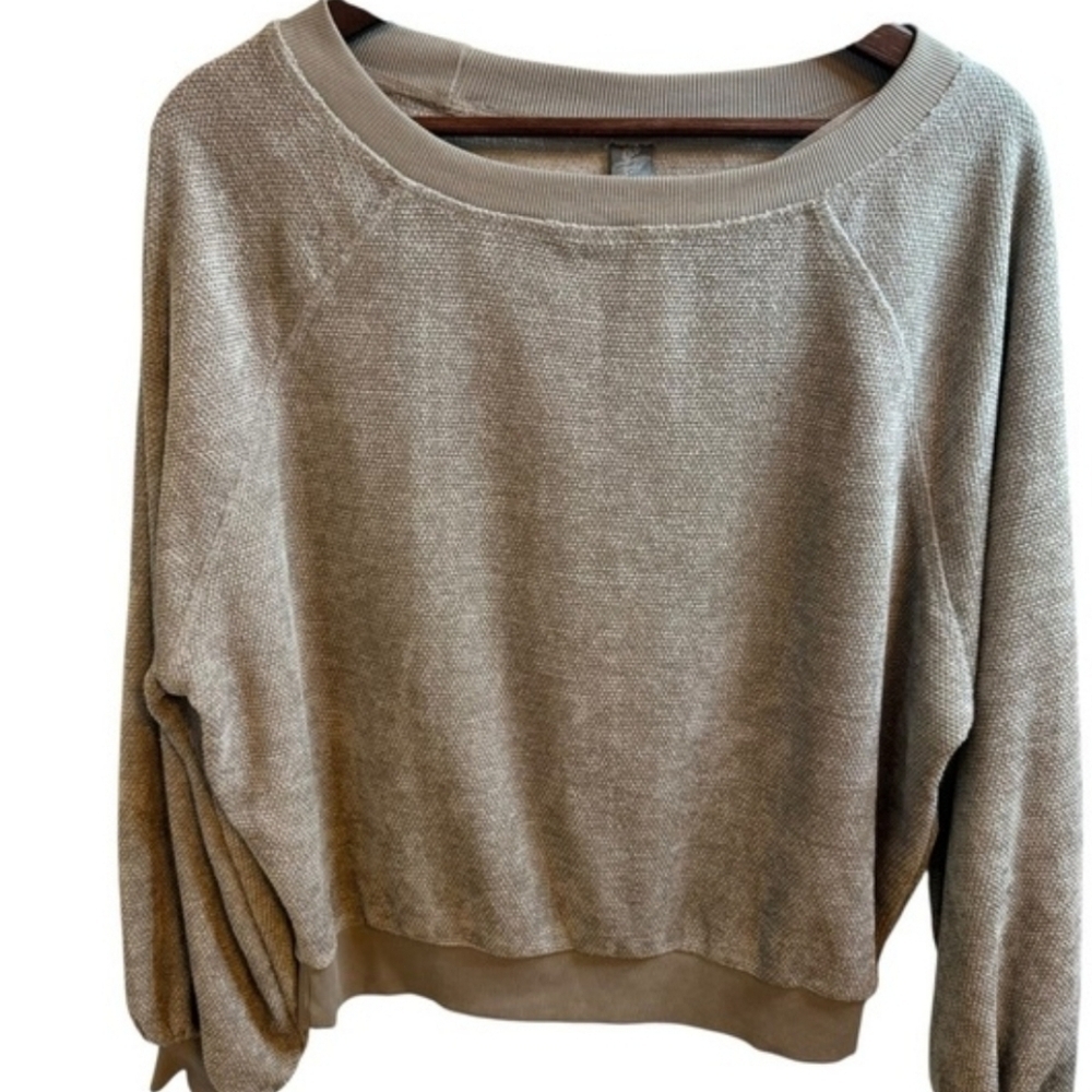 Prana Kanapee Tan/Beige Textured Long Sleeve Sweater Size S